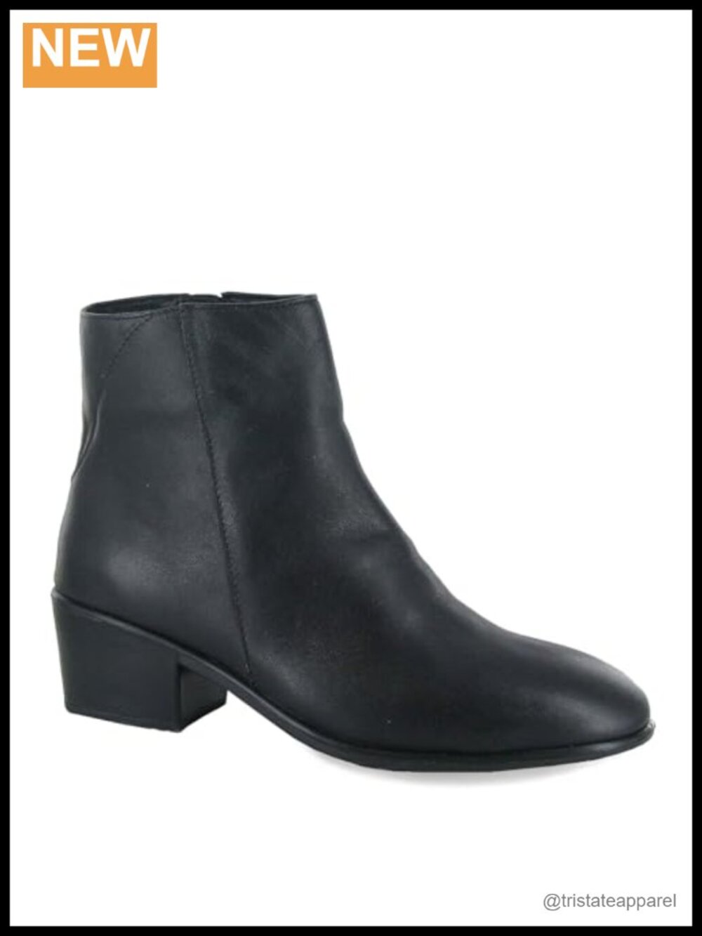 Women's Goodie Leather Ankle Bootie, Zip Closure, Orthotic Cork & Latex Footbed